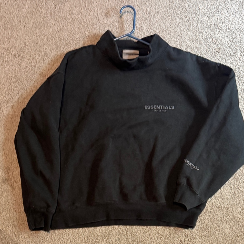 Essentials Men's Black Turtleneck Sweater
